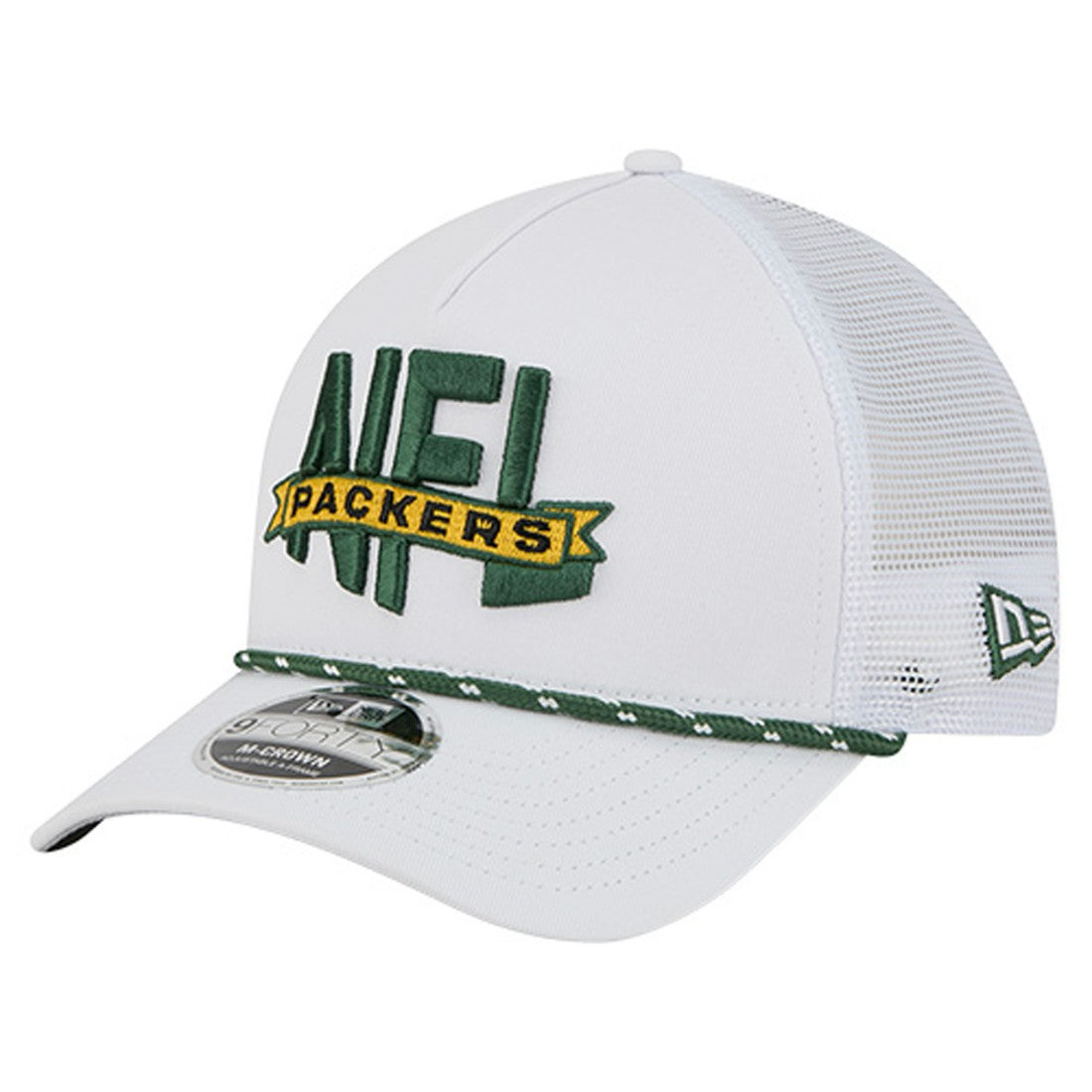 Green Bay Packers NFL 9FORTY A-Frame M-Crown Adjustable Trucker Hat | NFL New