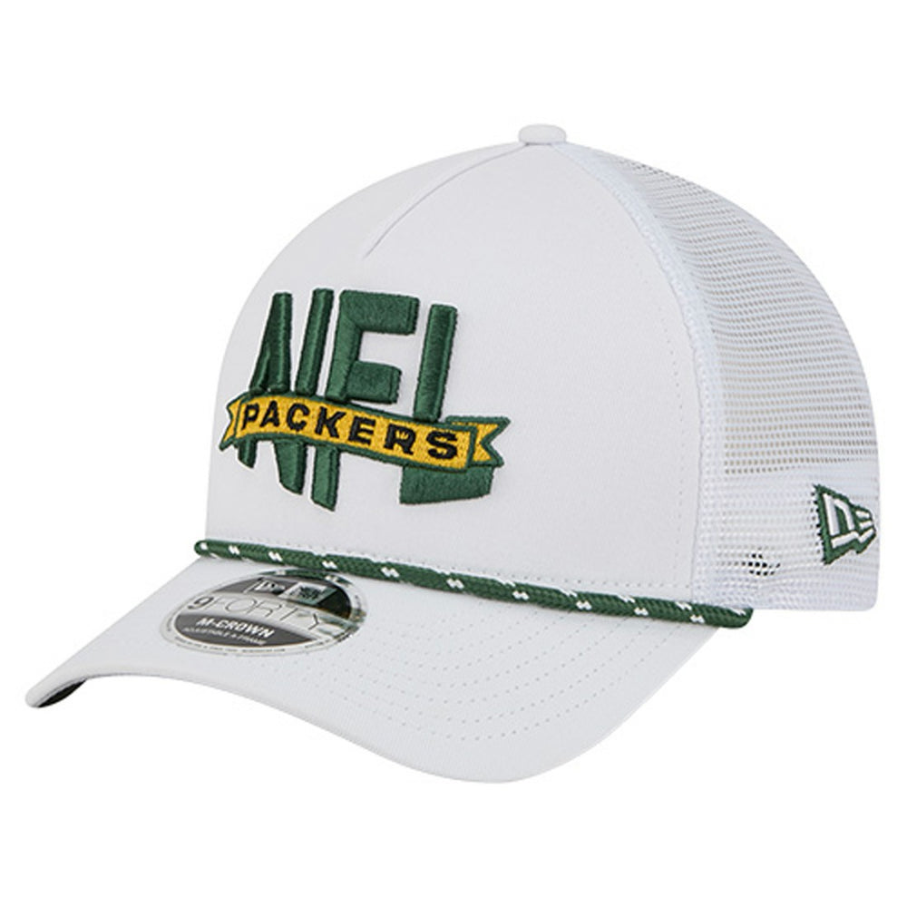 Green Bay Packers NFL 9FORTY A-Frame M-Crown Adjustable Trucker Hat | NFL New