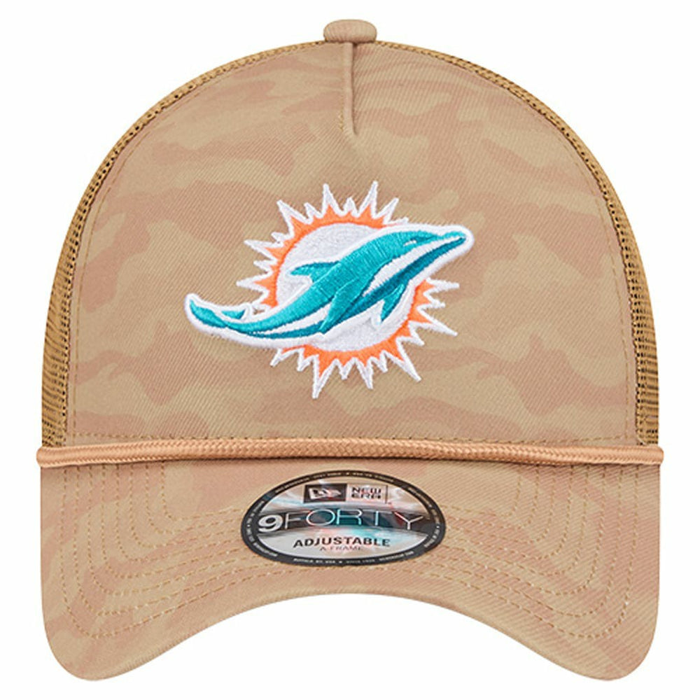 Miami Dolphins Wheat Camo 9FORTY Adjustable Hat | NFL Outlet