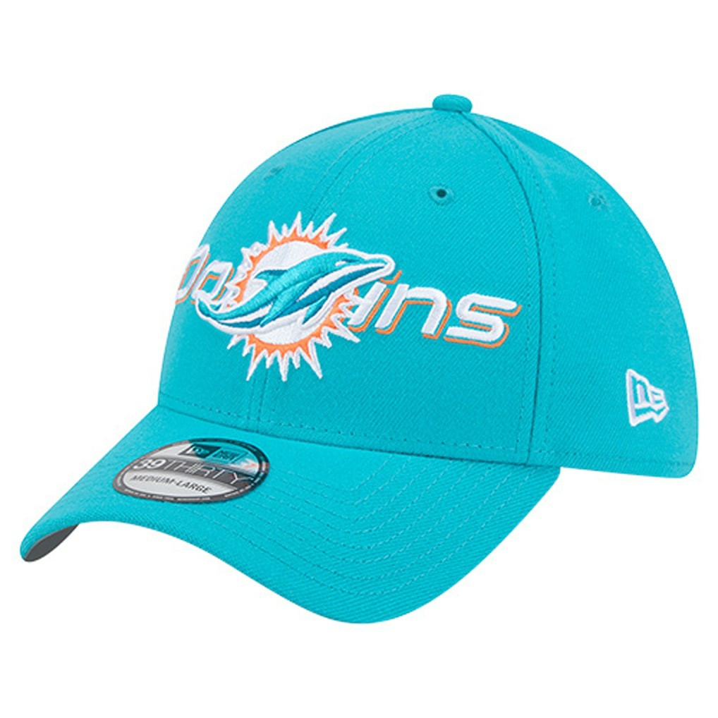 Miami Dolphins Overlap Logo 39THIRTY Stretch Fit Hat | NFL On sale