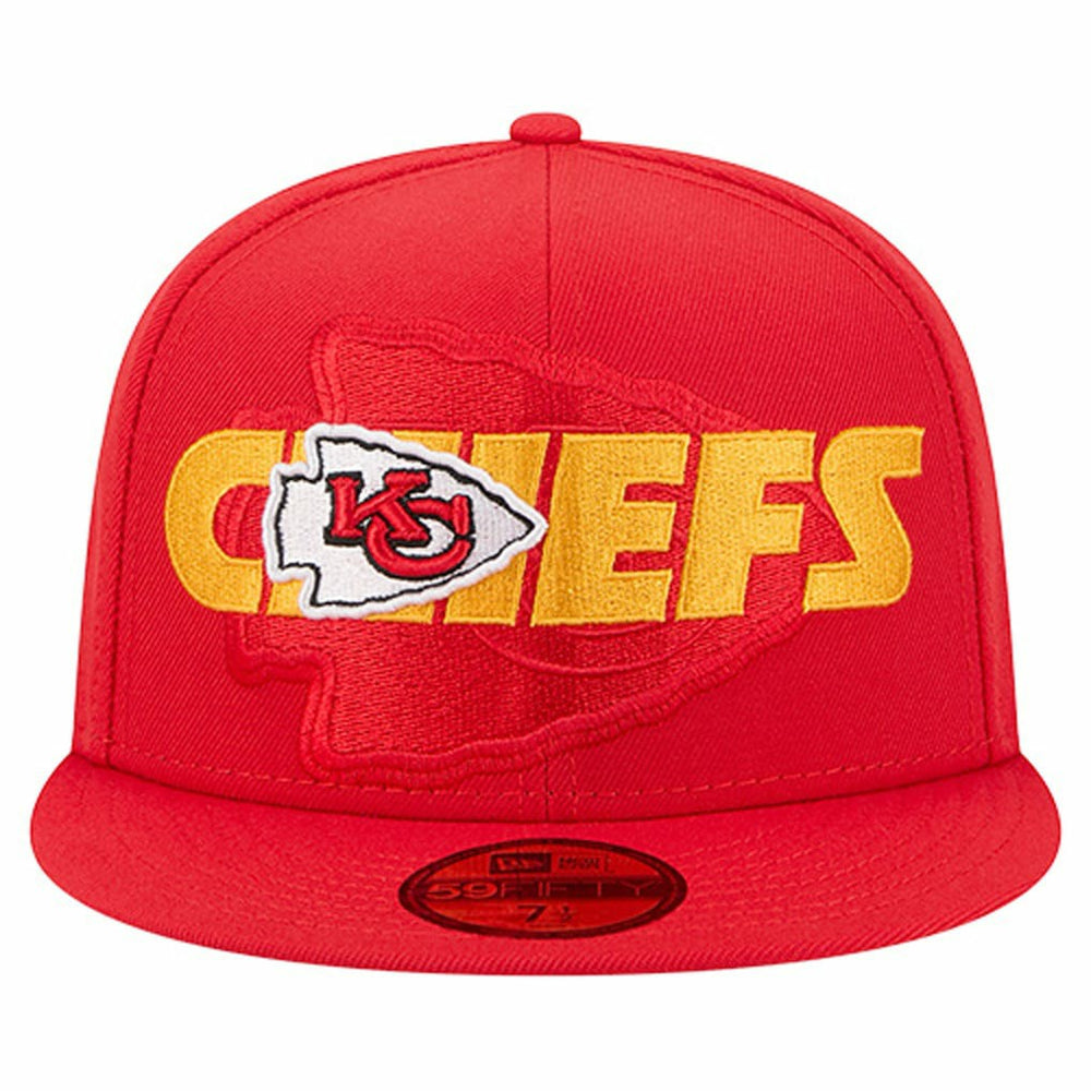 Kansas City Chiefs Overlap Wordmark 59FIFTY Fitted Hat | NFL Discount