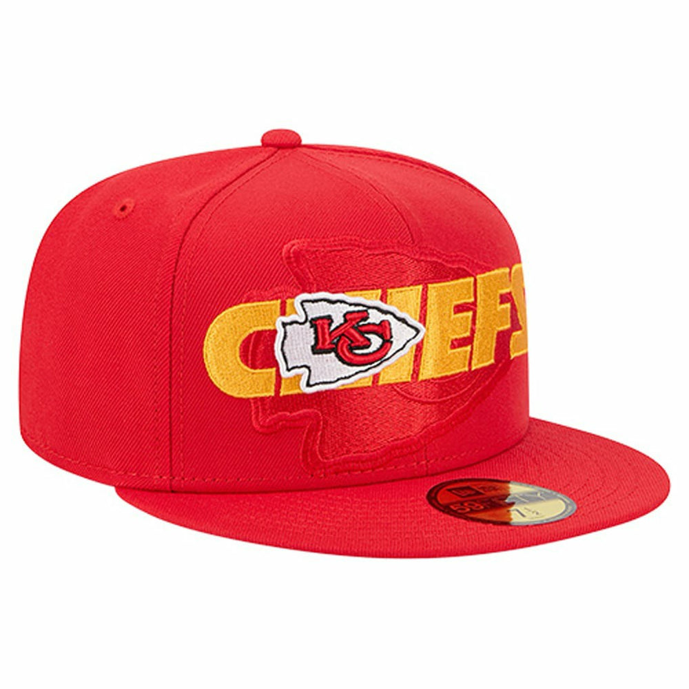 Kansas City Chiefs Overlap Wordmark 59FIFTY Fitted Hat | NFL Discount