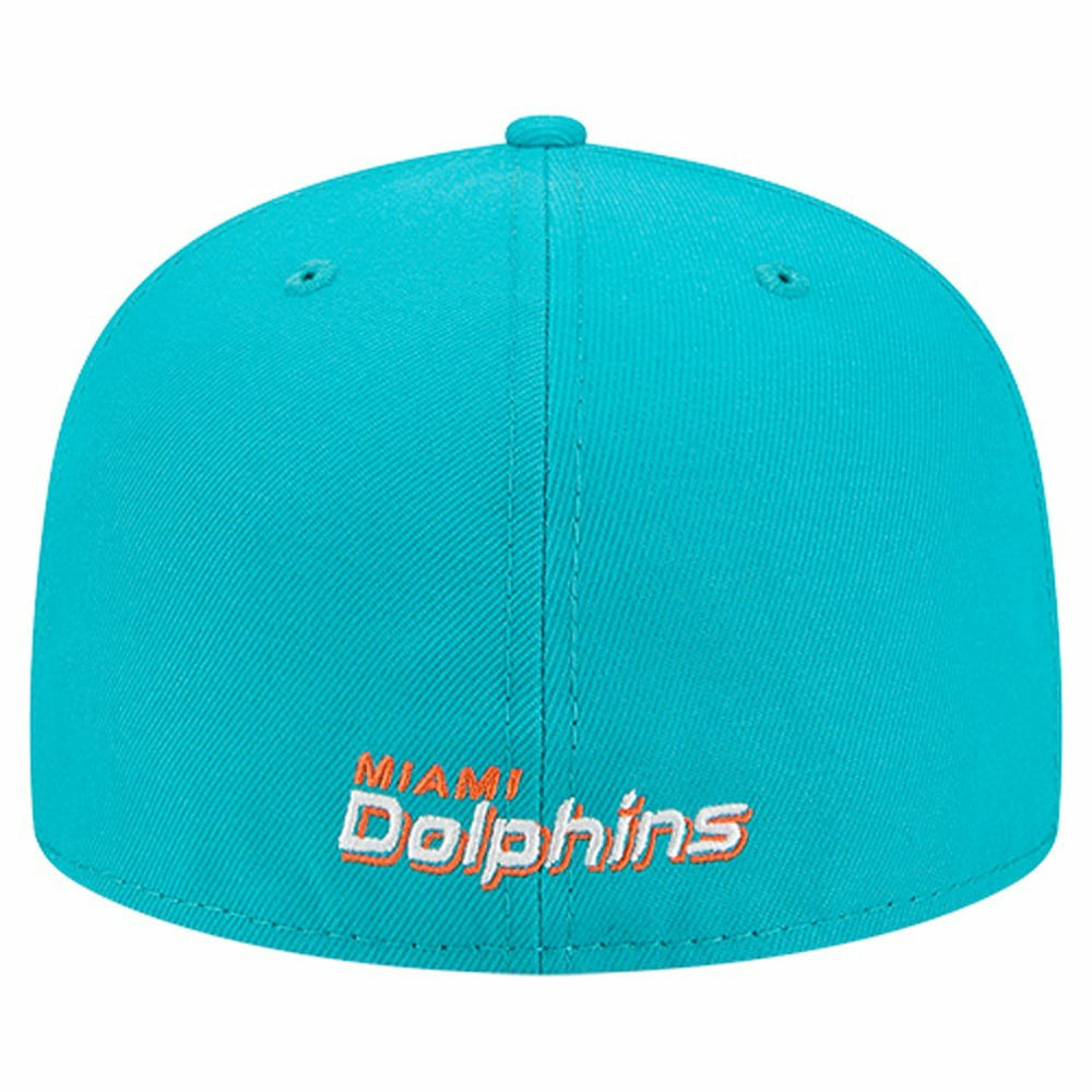 Miami Dolphins Overlap Wordmark 59FIFTY Fitted Hat | NFL Online