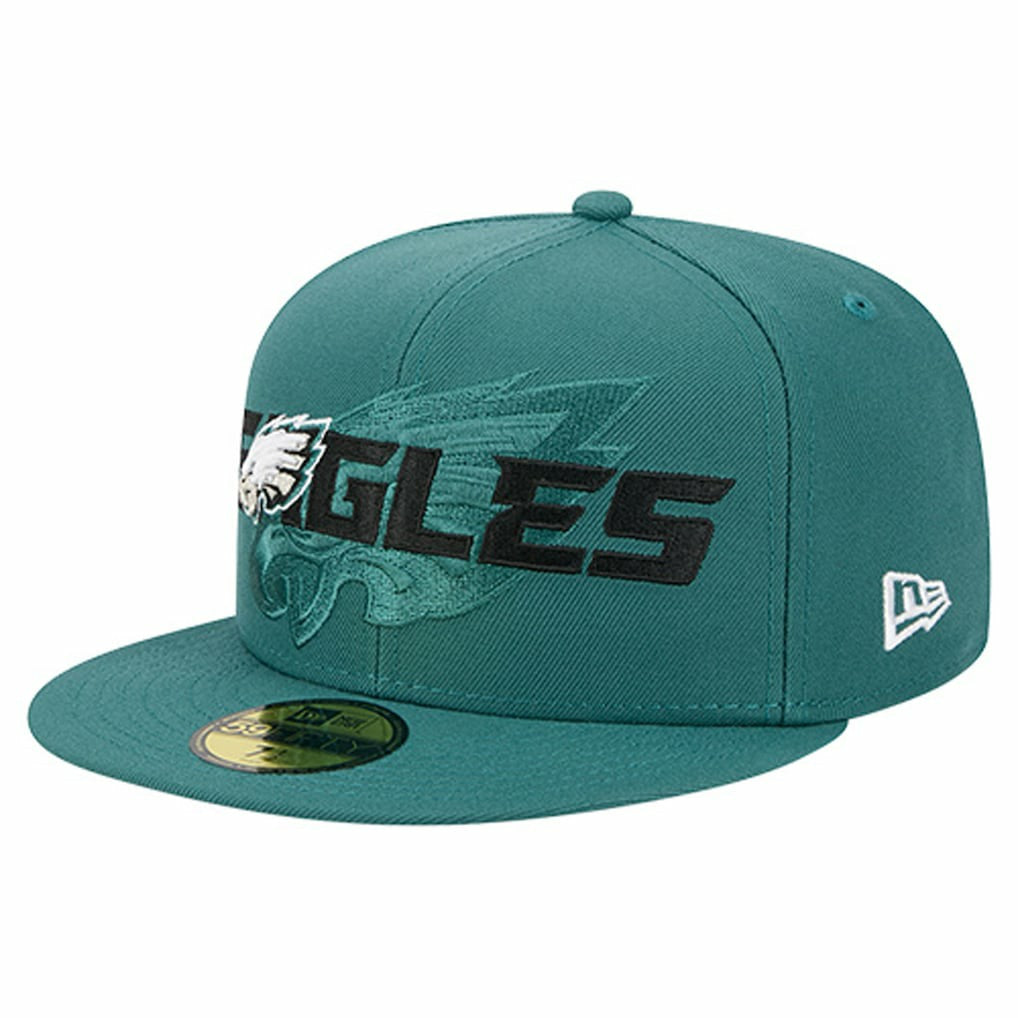 Philadelphia Eagles Overlap Wordmark 59FIFTY Fitted Hat | NFL US