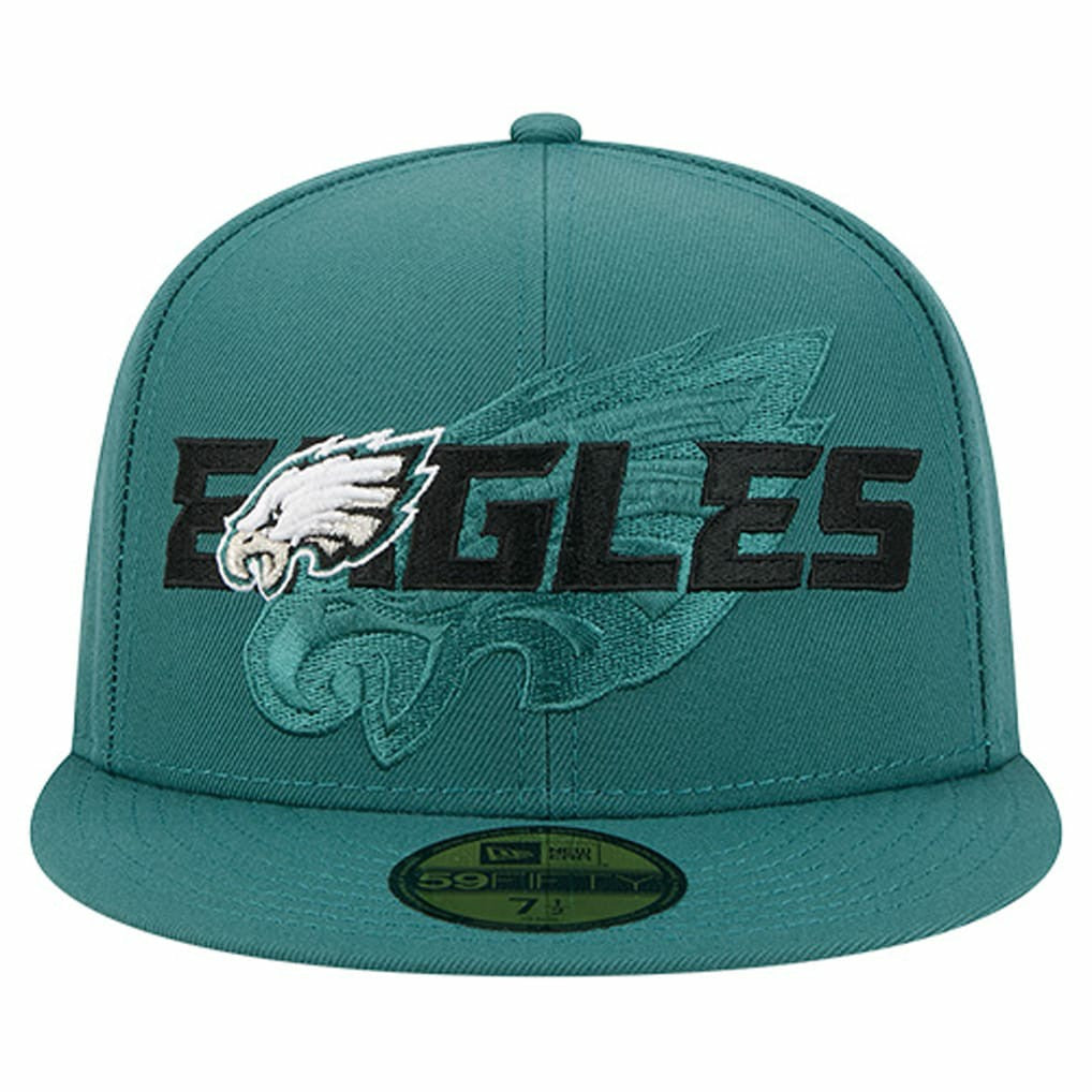 Philadelphia Eagles Overlap Wordmark 59FIFTY Fitted Hat | NFL US