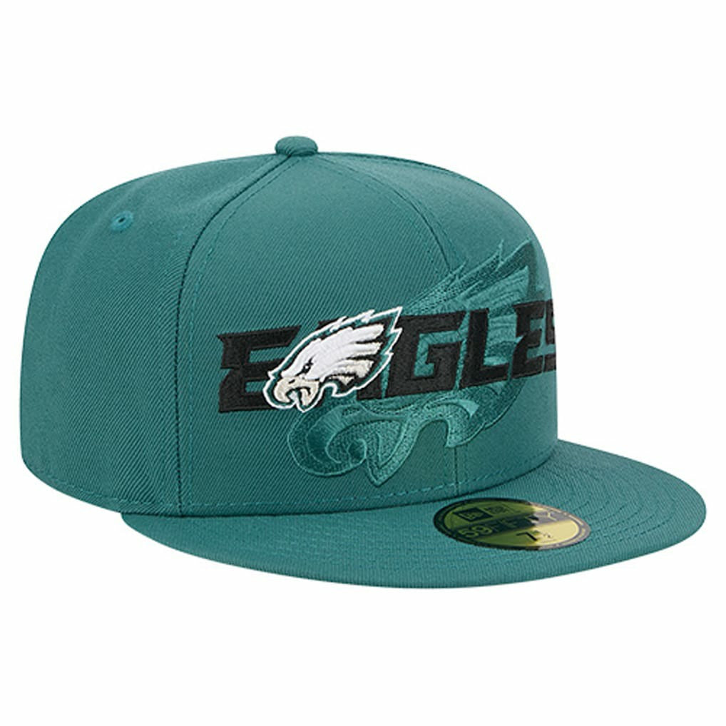 Philadelphia Eagles Overlap Wordmark 59FIFTY Fitted Hat | NFL US