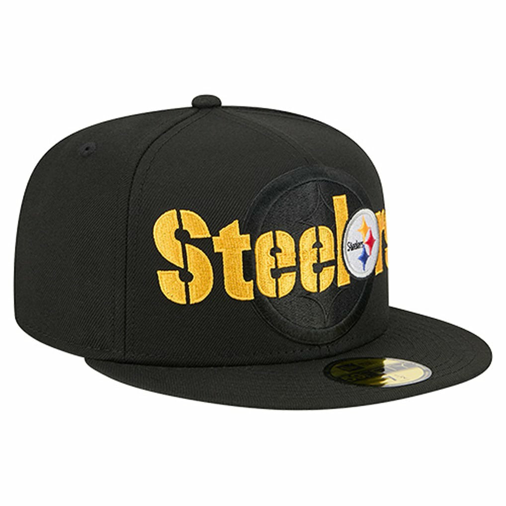 Pittsburgh Steelers Overlap Wordmark 59FIFTY Fitted Hat | NFL Near me