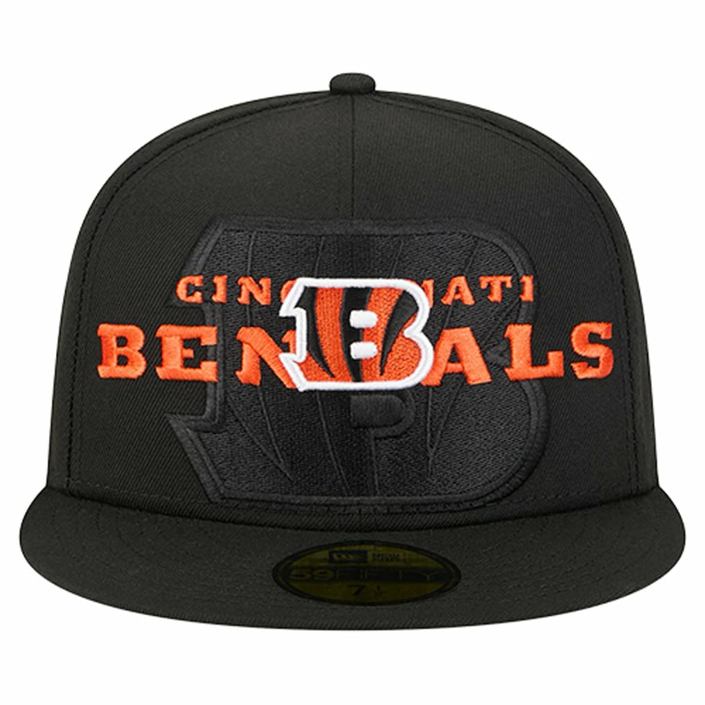 Cincinnati Bengals Overlap Wordmark 59FIFTY Fitted Hat | NFL US