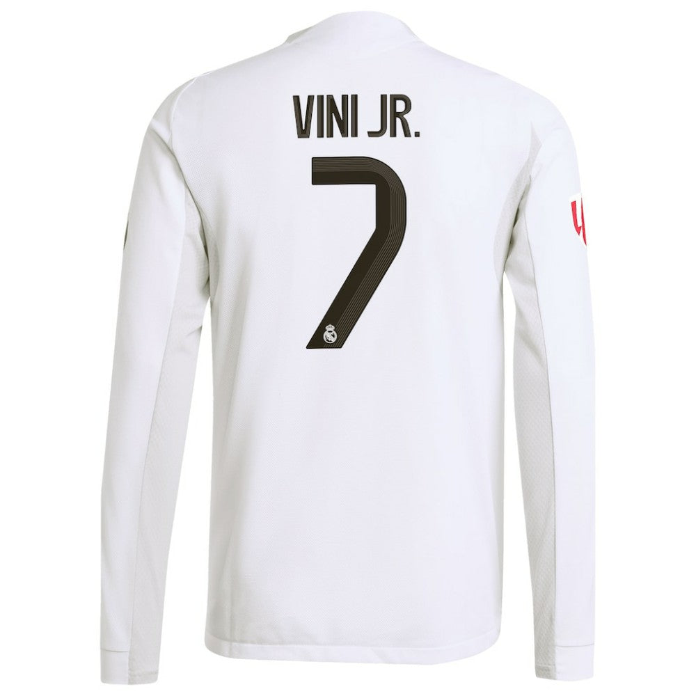 Vini Jr. Real Madrid 2025/26 Home Long Sleeve Jersey