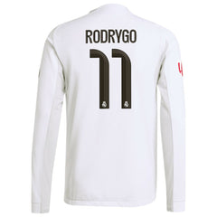 Rodrygo Real Madrid 2025/26 Home Long Sleeve Jersey