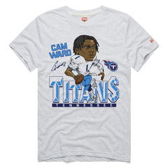 Tennessee Titans Cameron Ward  Homage Unisex Caricature Player Graphic Tri-Blend T-Shirt | NFL Discount