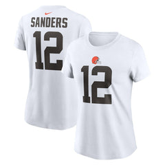 Cleveland Browns Shedeur Sanders  Women's 2025 NFL Draft Name & Number T-Shirt | NFL New