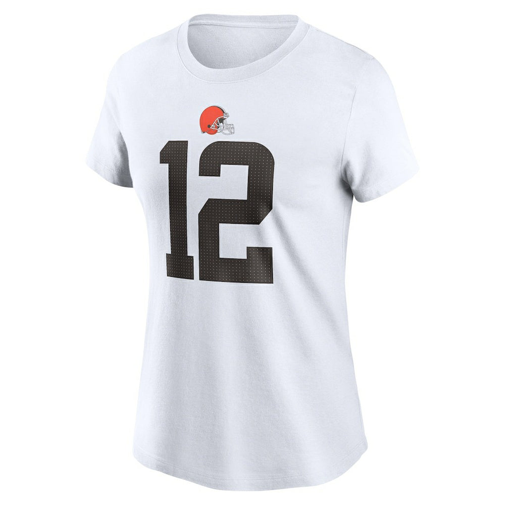 Cleveland Browns Shedeur Sanders  Women's 2025 NFL Draft Name & Number T-Shirt | NFL New