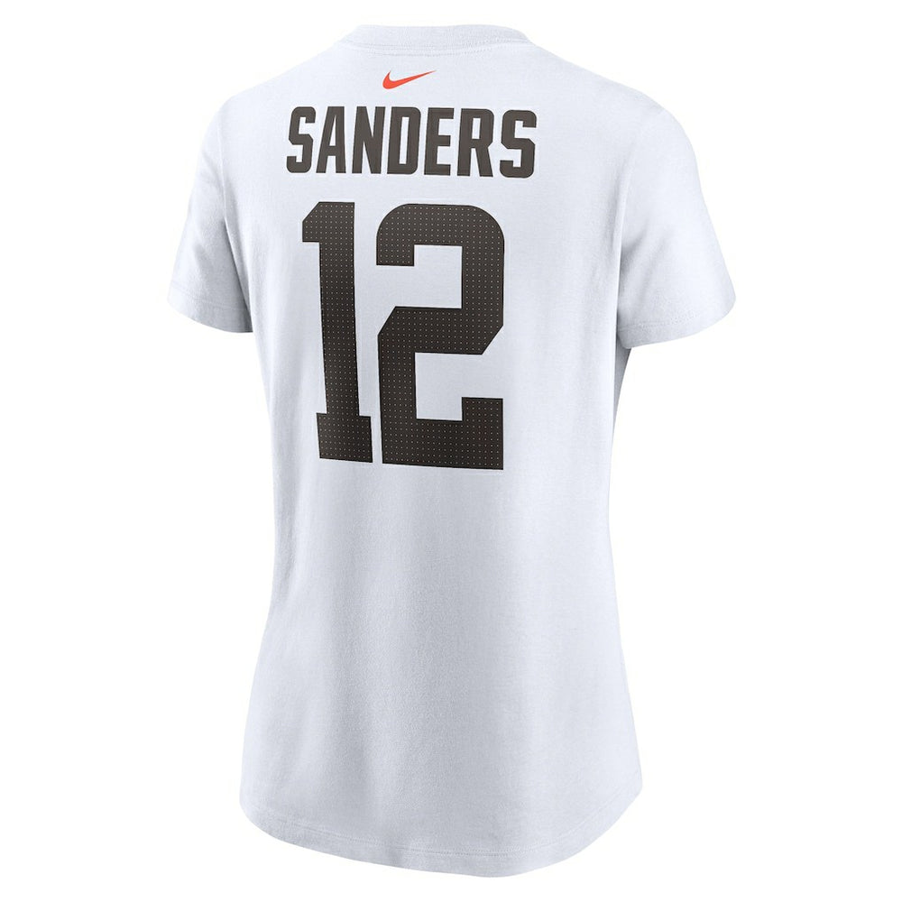 Cleveland Browns Shedeur Sanders  Women's 2025 NFL Draft Name & Number T-Shirt | NFL New