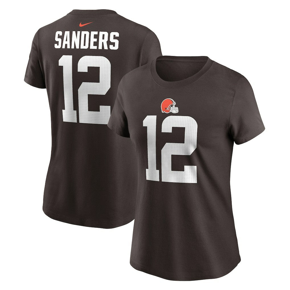 Cleveland Browns Shedeur Sanders  Women's 2025 NFL Draft Name & Number T-Shirt | NFL US