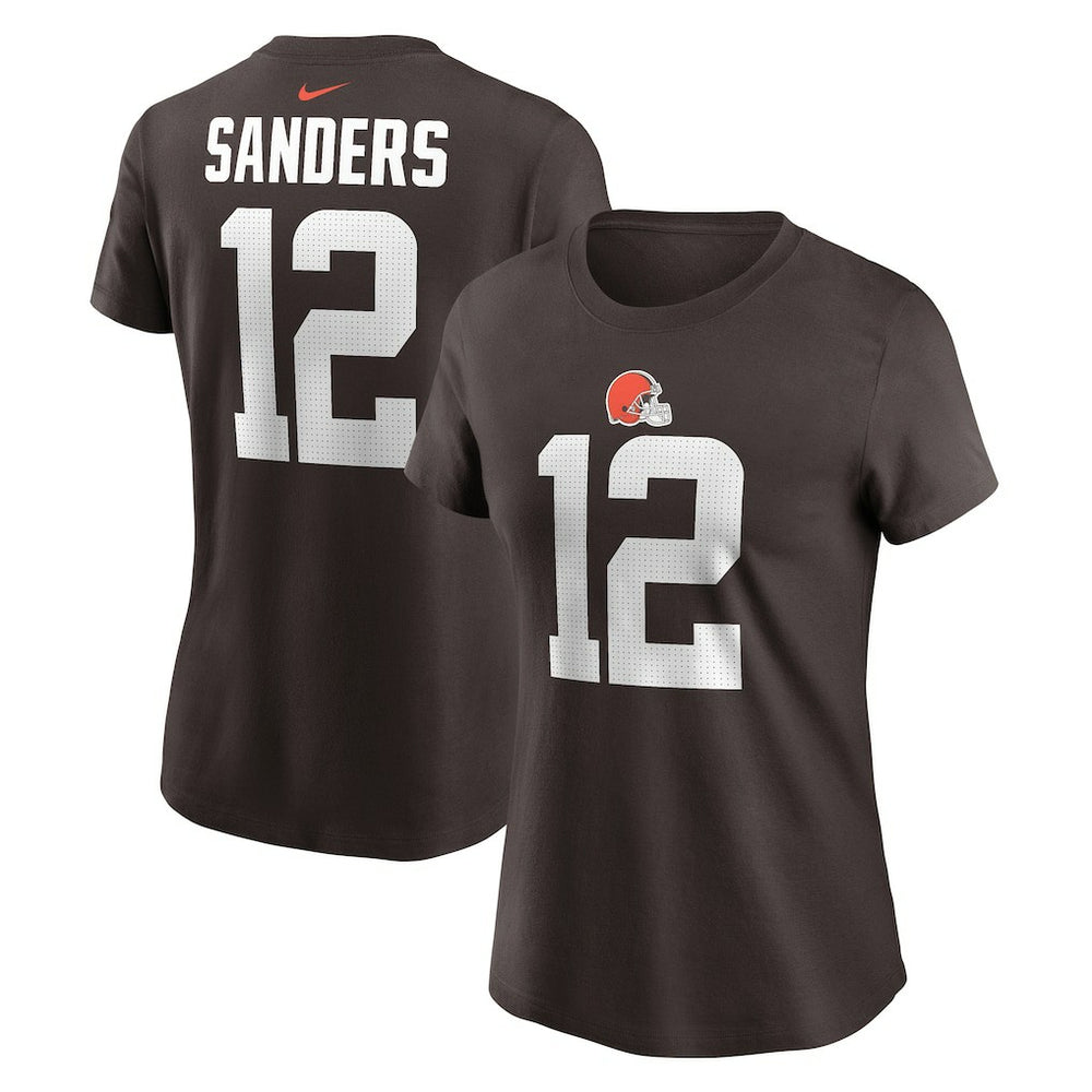 Cleveland Browns Shedeur Sanders  Women's 2025 NFL Draft Name & Number T-Shirt | NFL US