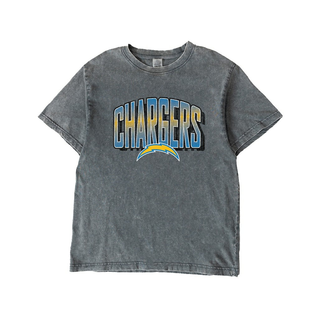 Los Angeles Chargers Gameday Couture Women's Peak Performance Oversized Snow Wash T-Shirt | NFL Online