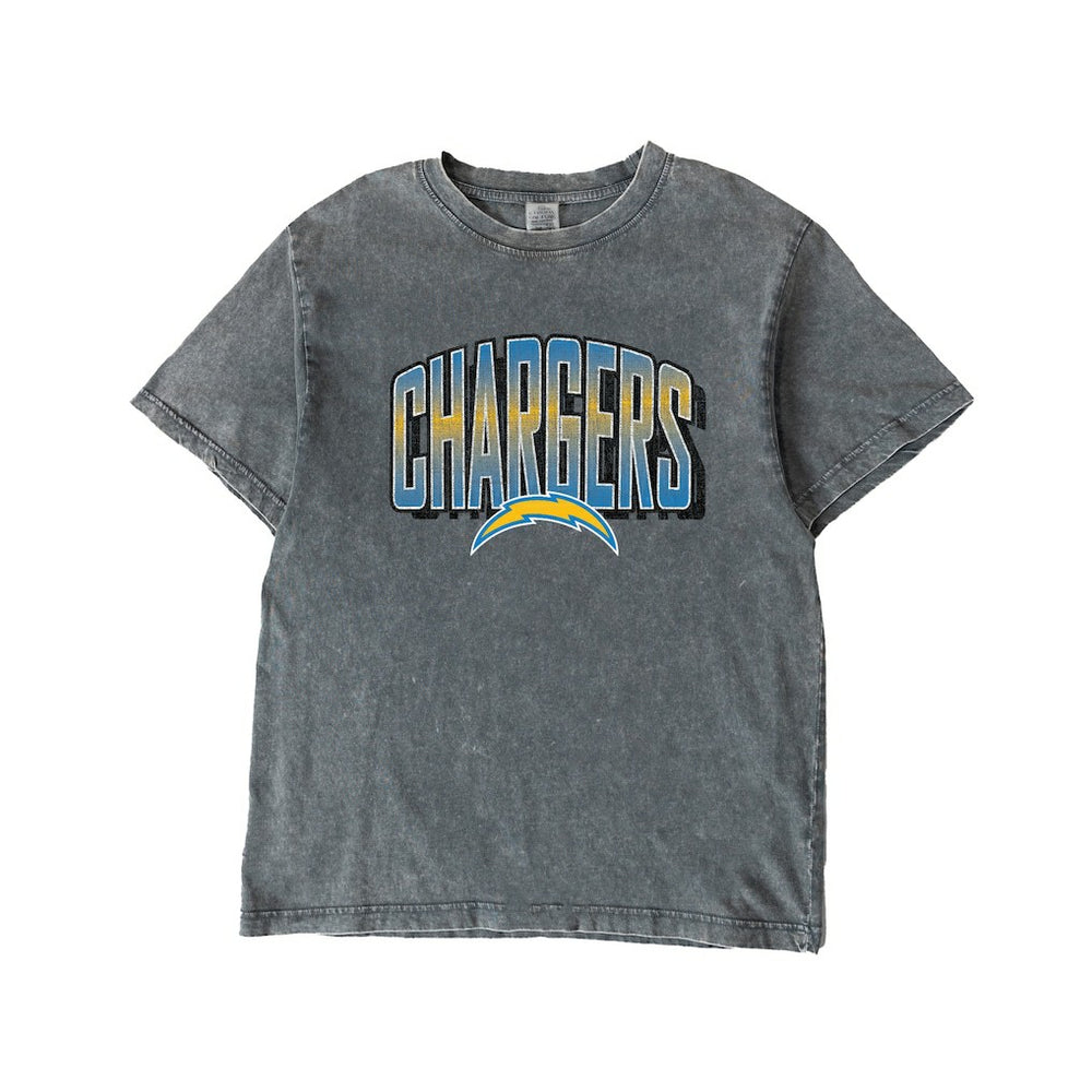 Los Angeles Chargers Gameday Couture Women's Peak Performance Oversized Snow Wash T-Shirt | NFL Online