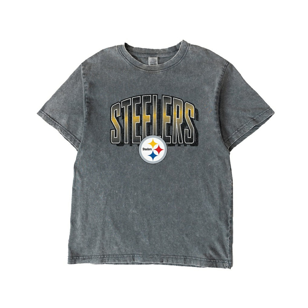 Pittsburgh Steelers Gameday Couture Women's Peak Performance Oversized Snow Wash T-Shirt | NFL Hot