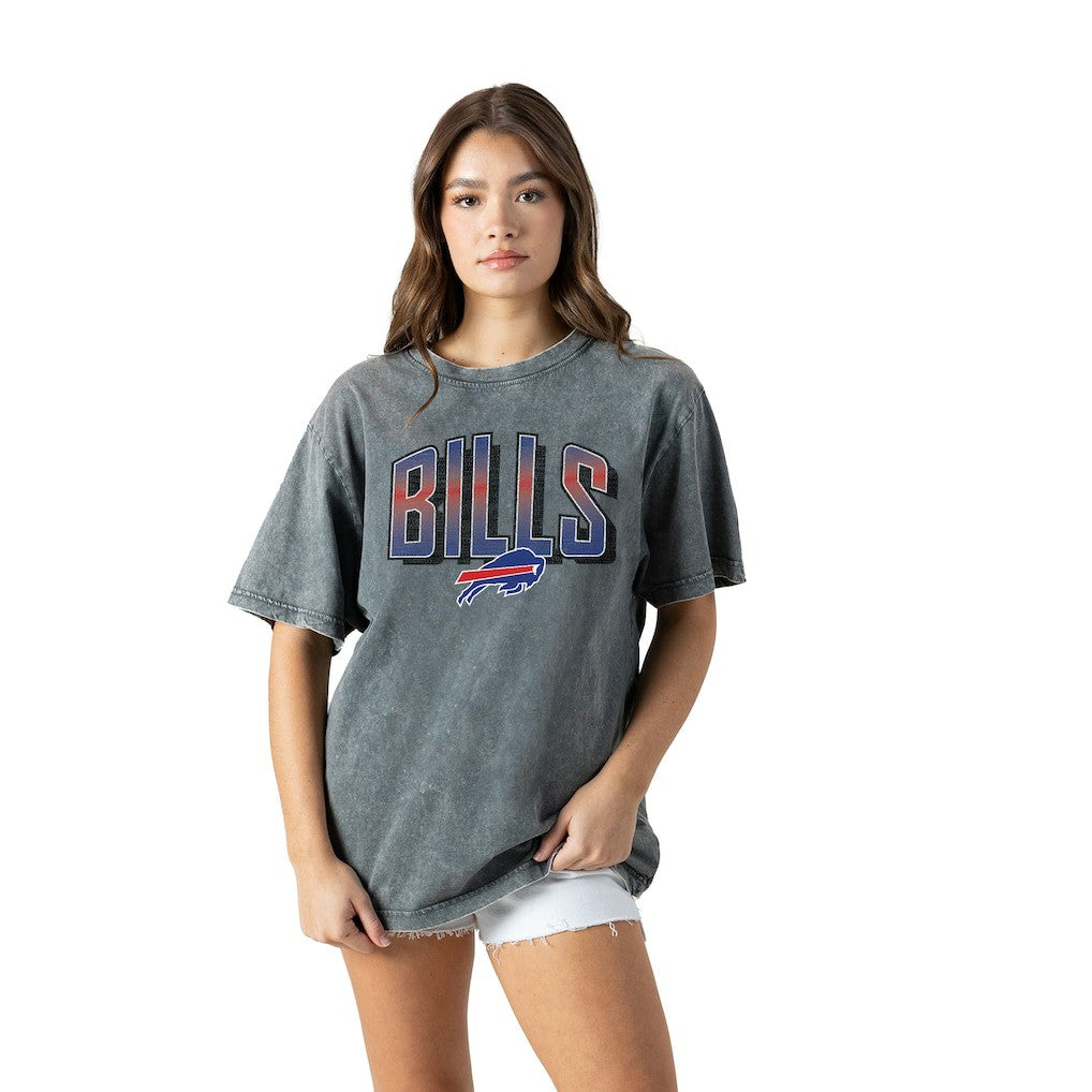 Buffalo Bills Gameday Couture Women's Peak Performance Oversized Snow Wash T-Shirt | NFL Hot