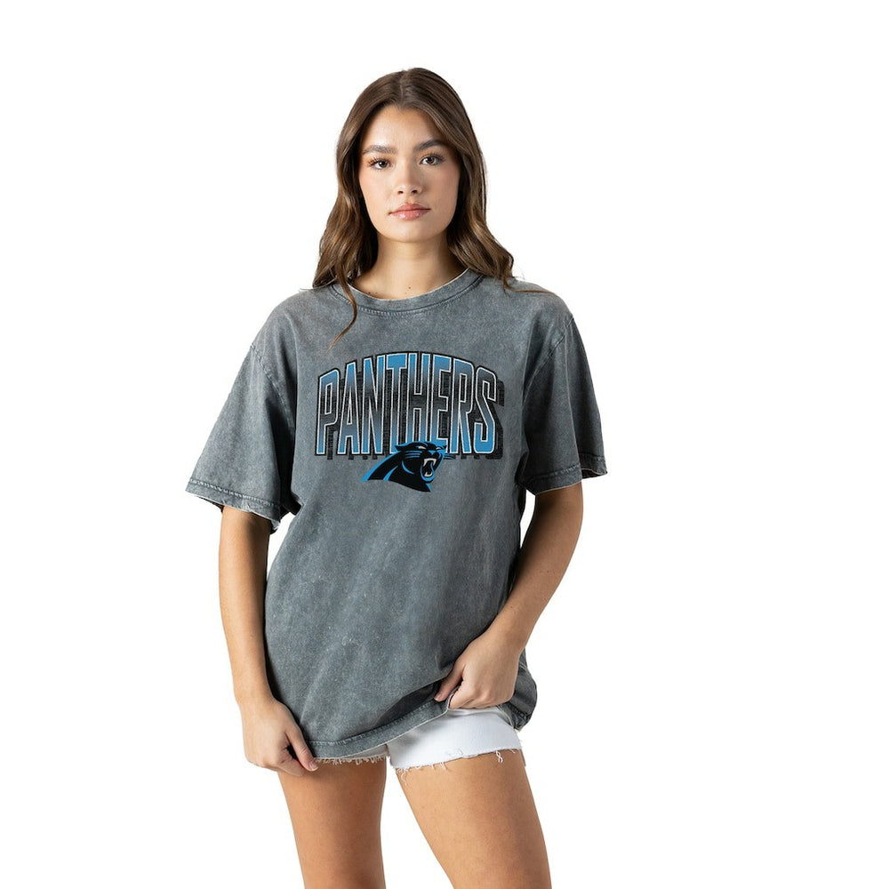 Carolina Panthers Gameday Couture Women's Peak Performance Oversized Snow Wash T-Shirt | NFL On sale