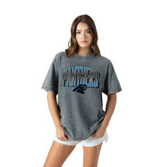 Carolina Panthers Gameday Couture Women's Peak Performance Oversized Snow Wash T-Shirt | NFL On sale