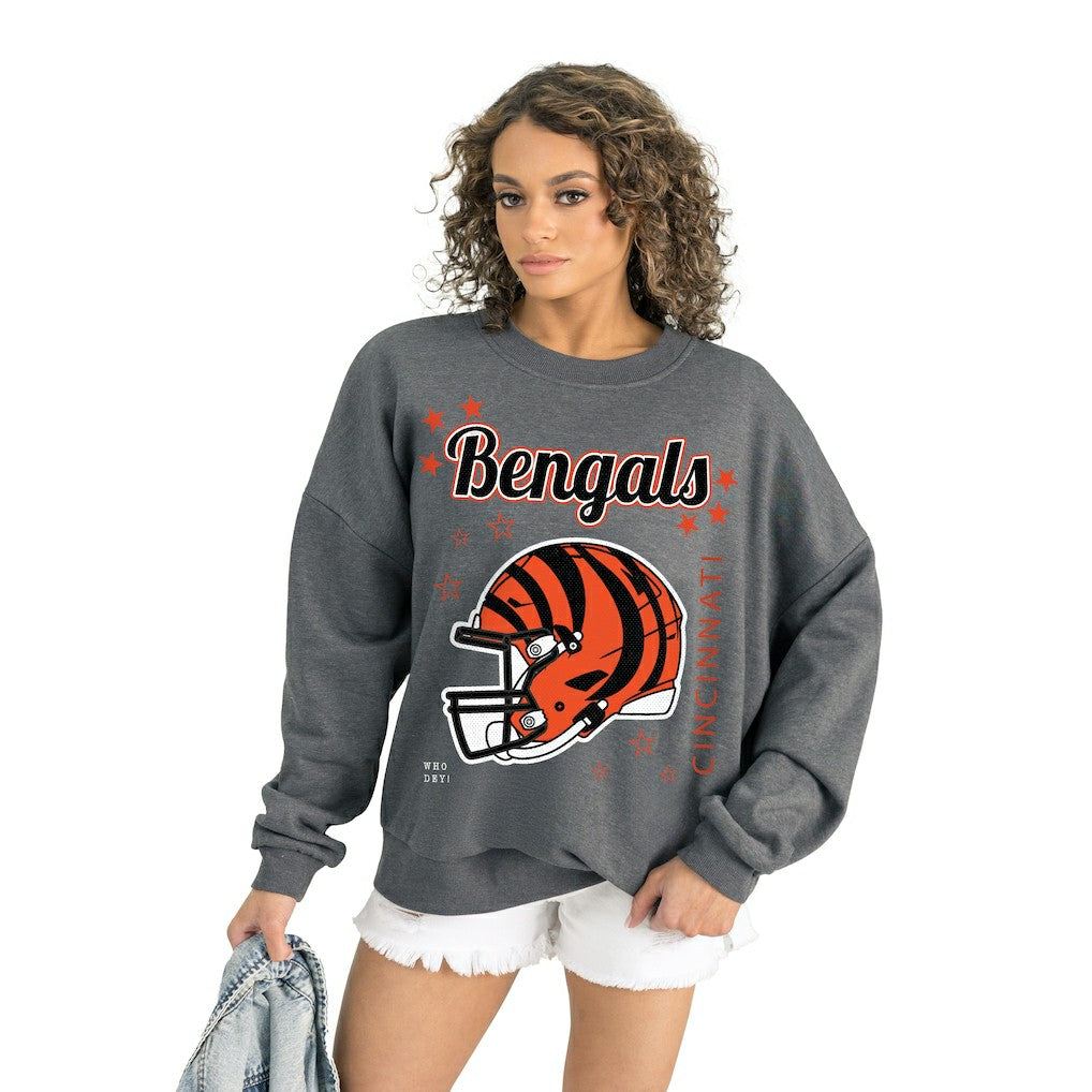 Cincinnati Bengals Gameday Couture Women's Ready to Rumble Premium Fleece Pullover Sweatshirt | NFL New