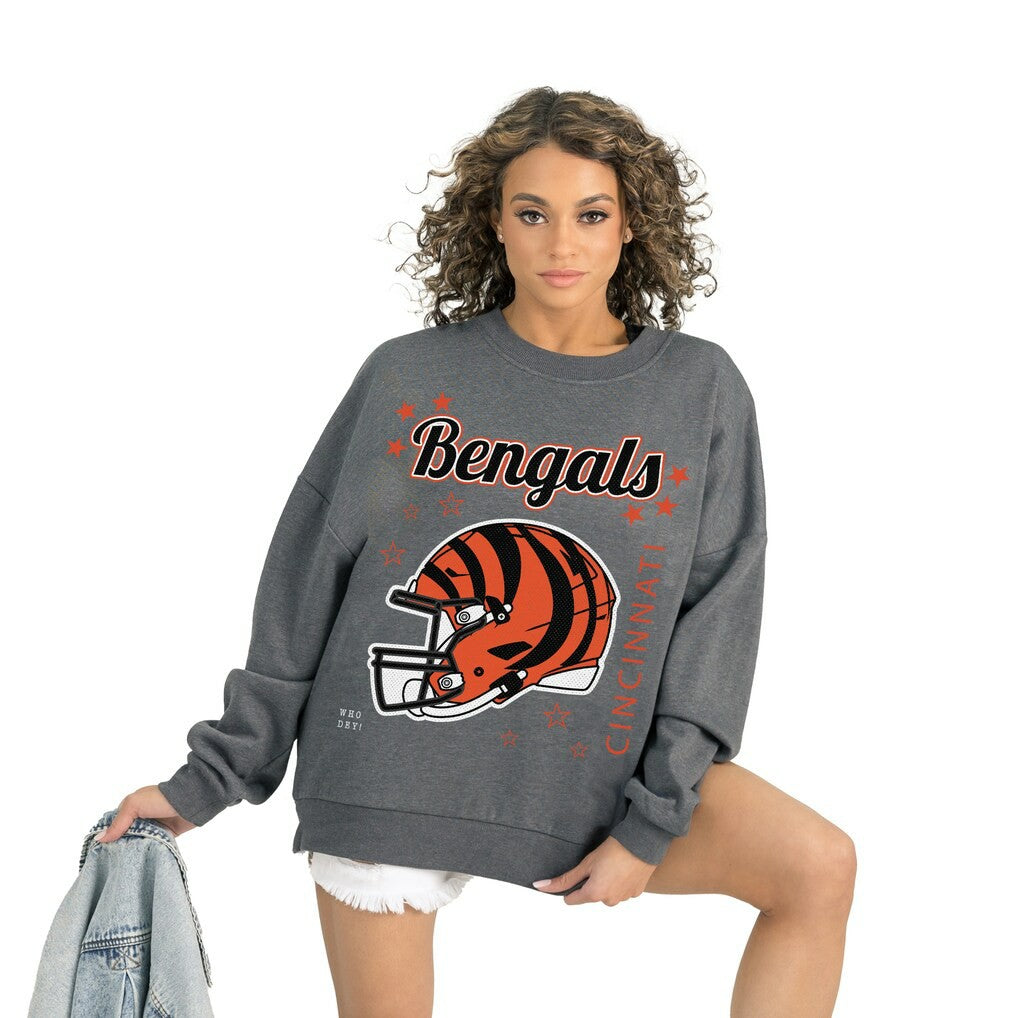 Cincinnati Bengals Gameday Couture Women's Ready to Rumble Premium Fleece Pullover Sweatshirt | NFL New