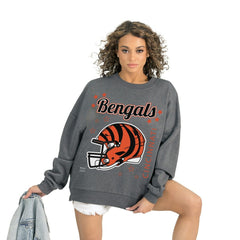 Cincinnati Bengals Gameday Couture Women's Ready to Rumble Premium Fleece Pullover Sweatshirt | NFL New