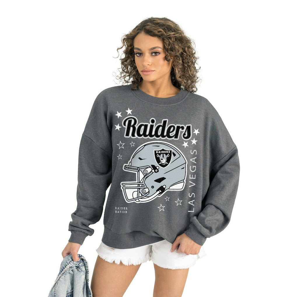 Las Vegas Raiders Gameday Couture Women's Ready to Rumble Premium Fleece Pullover Sweatshirt | NFL Near me