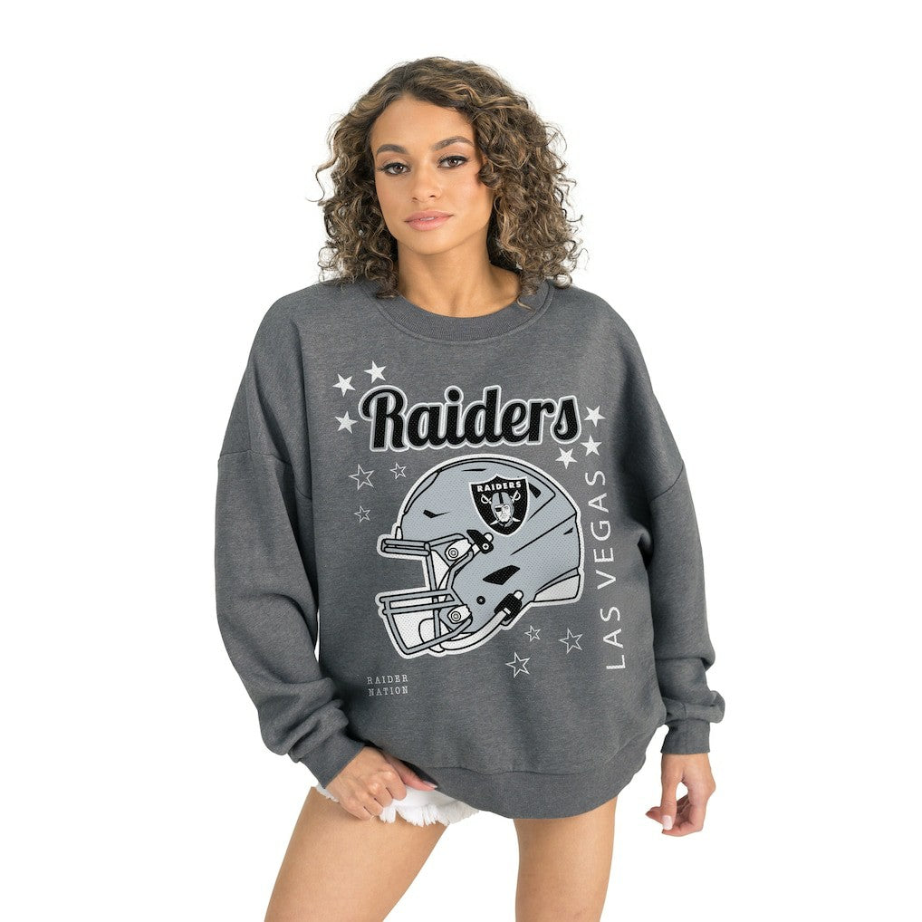 Las Vegas Raiders Gameday Couture Women's Ready to Rumble Premium Fleece Pullover Sweatshirt | NFL Near me