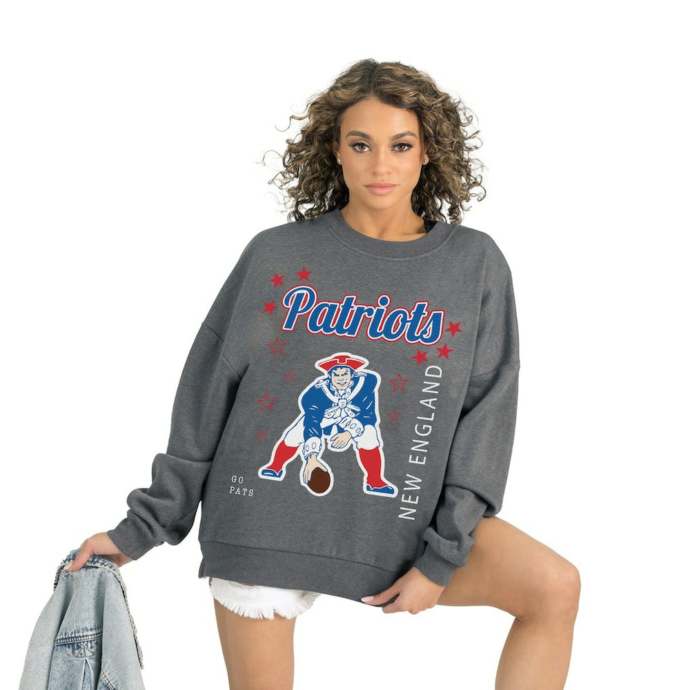 New England Patriots Gameday Couture Women's Ready to Rumble Premium Fleece Pullover Sweatshirt | NFL Sale