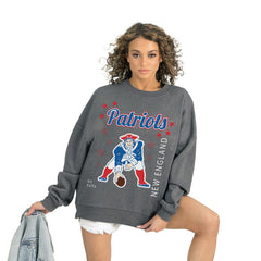 New England Patriots Gameday Couture Women's Ready to Rumble Premium Fleece Pullover Sweatshirt | NFL Sale