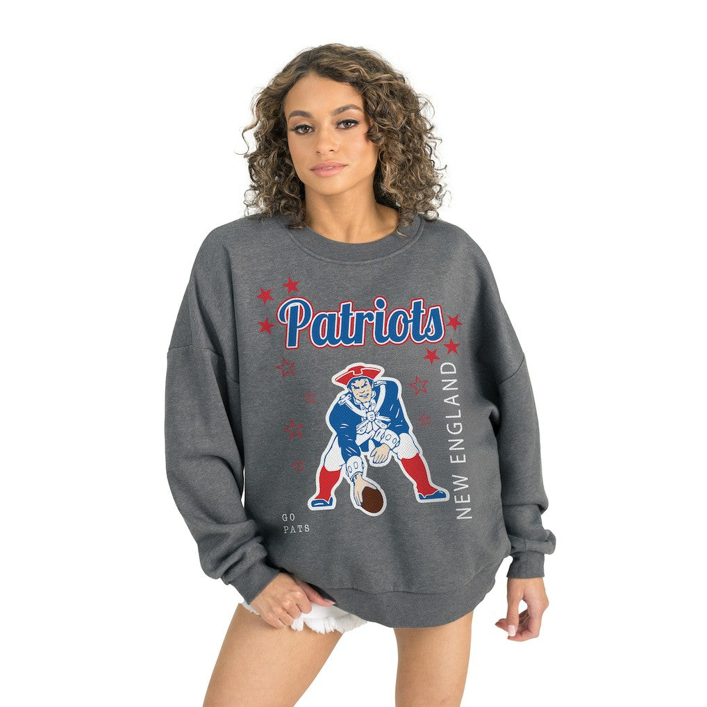 New England Patriots Gameday Couture Women's Ready to Rumble Premium Fleece Pullover Sweatshirt | NFL Sale