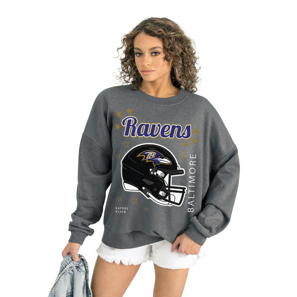 Baltimore Ravens Gameday Couture Women's Ready to Rumble Premium Fleece Pullover Sweatshirt | NFL Near me