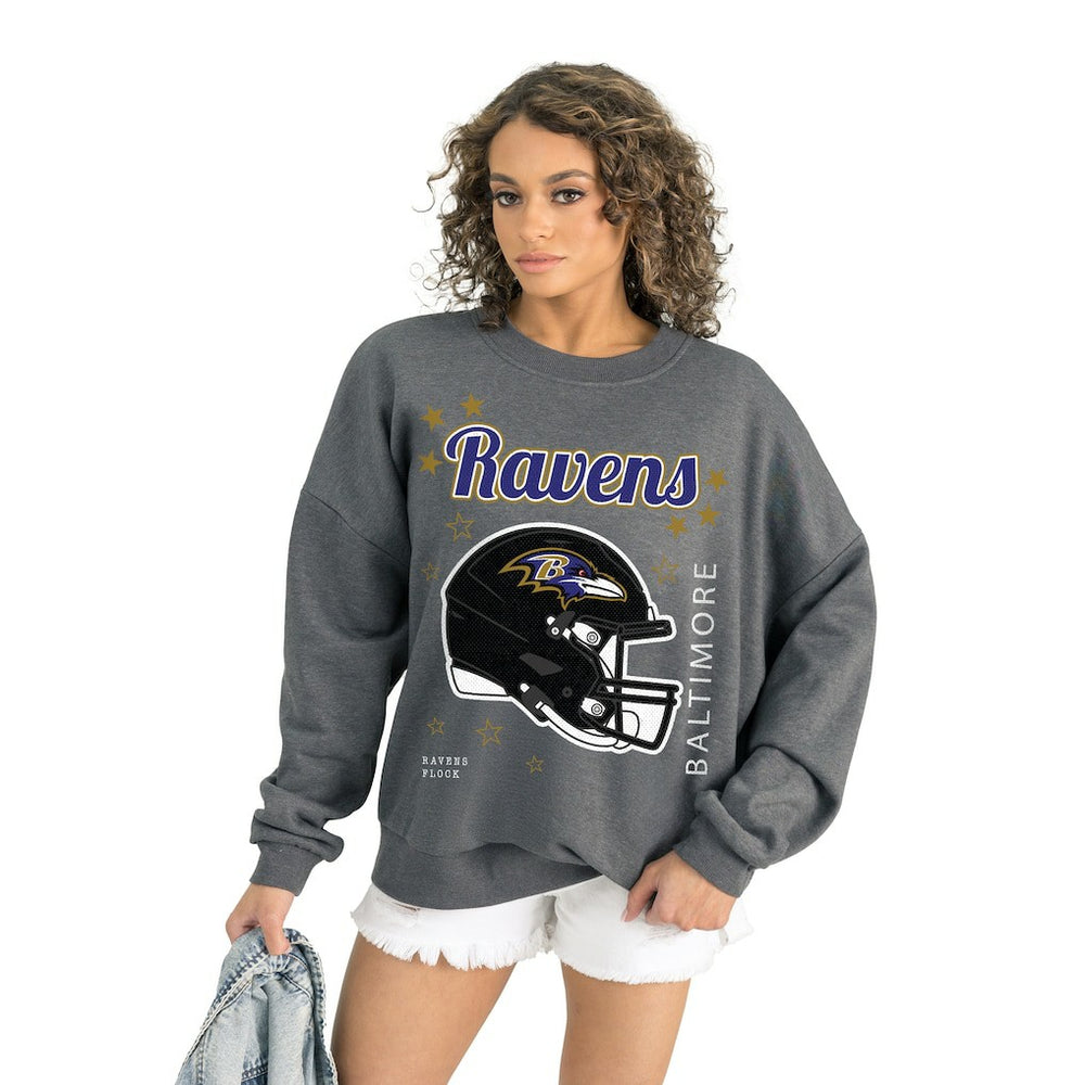Baltimore Ravens Gameday Couture Women's Ready to Rumble Premium Fleece Pullover Sweatshirt | NFL Near me