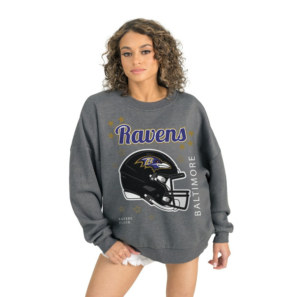 Baltimore Ravens Gameday Couture Women's Ready to Rumble Premium Fleece Pullover Sweatshirt | NFL Near me