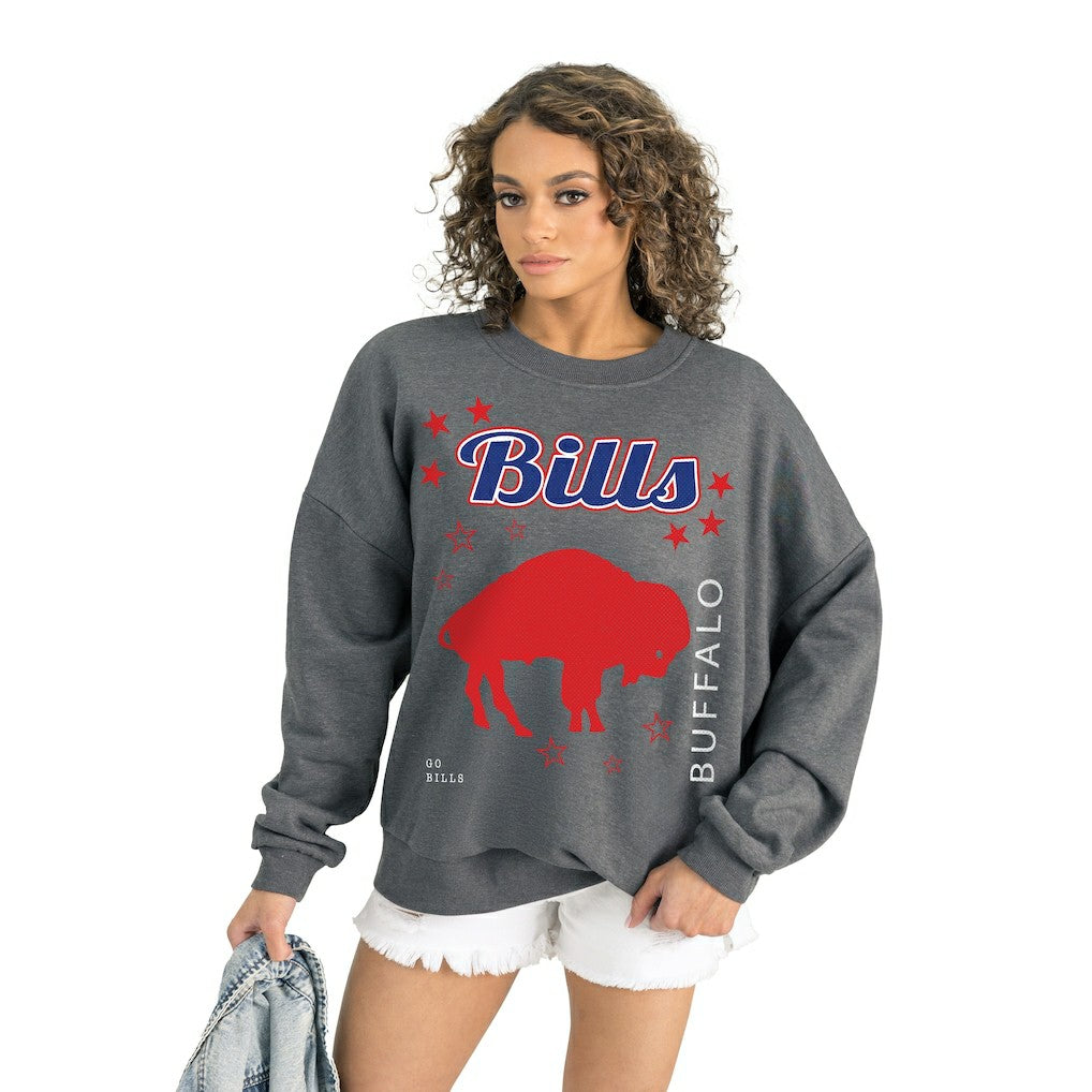 Buffalo Bills Gameday Couture Women's Ready to Rumble Premium Fleece Pullover Sweatshirt | NFL New