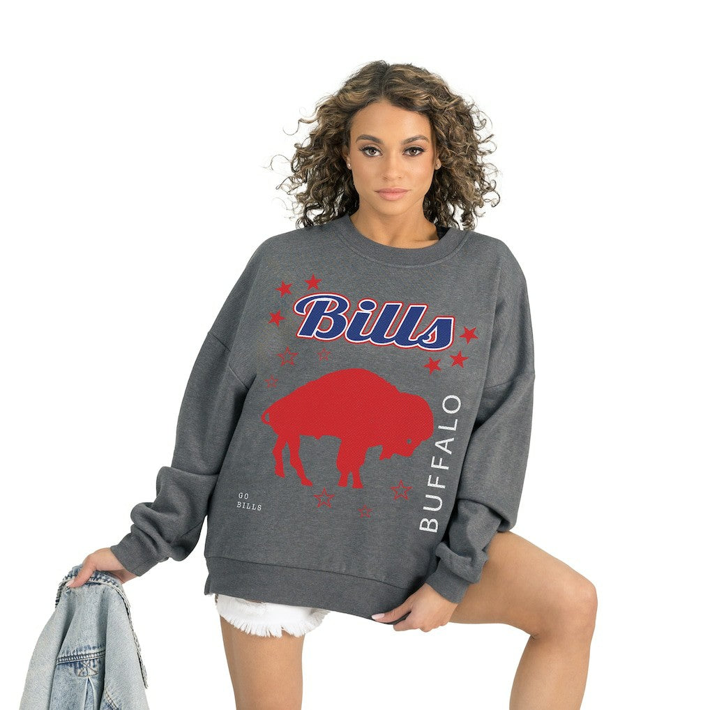 Buffalo Bills Gameday Couture Women's Ready to Rumble Premium Fleece Pullover Sweatshirt | NFL New