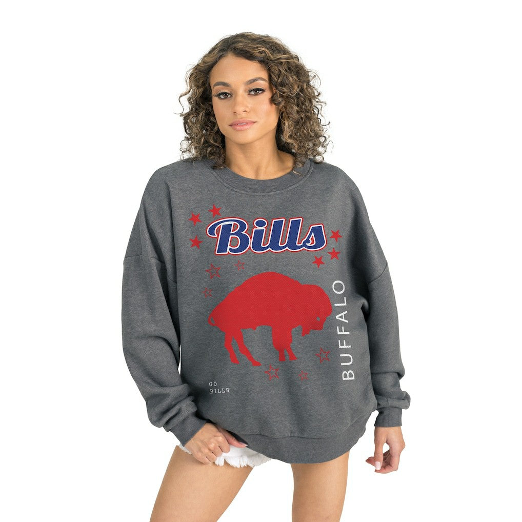Buffalo Bills Gameday Couture Women's Ready to Rumble Premium Fleece Pullover Sweatshirt | NFL New
