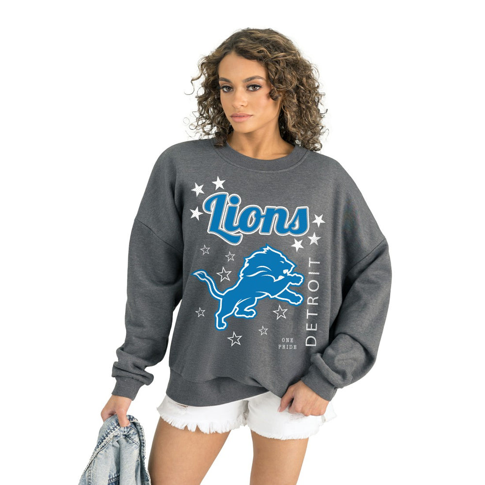 Detroit Lions Gameday Couture Women's Ready to Rumble Premium Fleece Pullover Sweatshirt | NFL Outlet