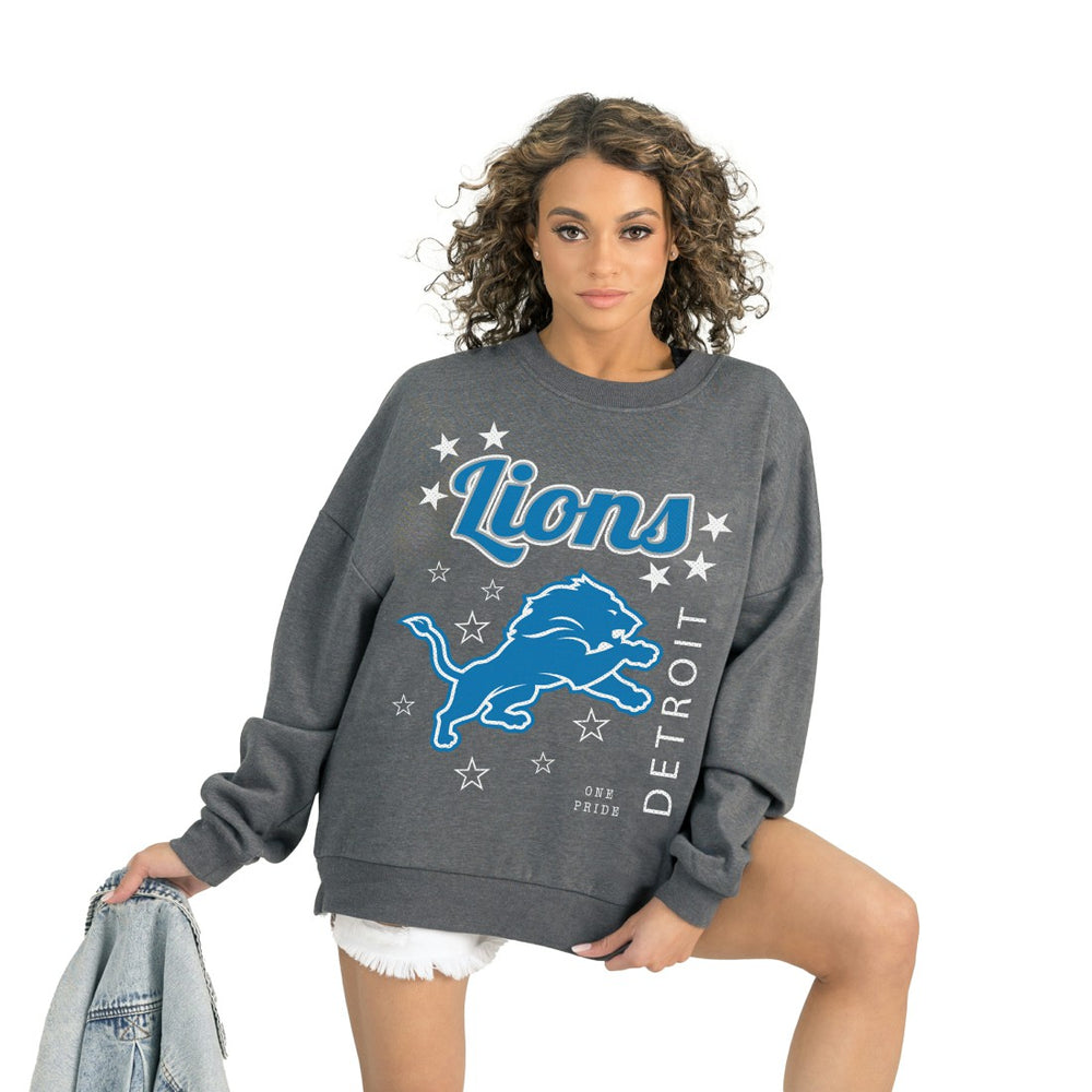 Detroit Lions Gameday Couture Women's Ready to Rumble Premium Fleece Pullover Sweatshirt | NFL Outlet