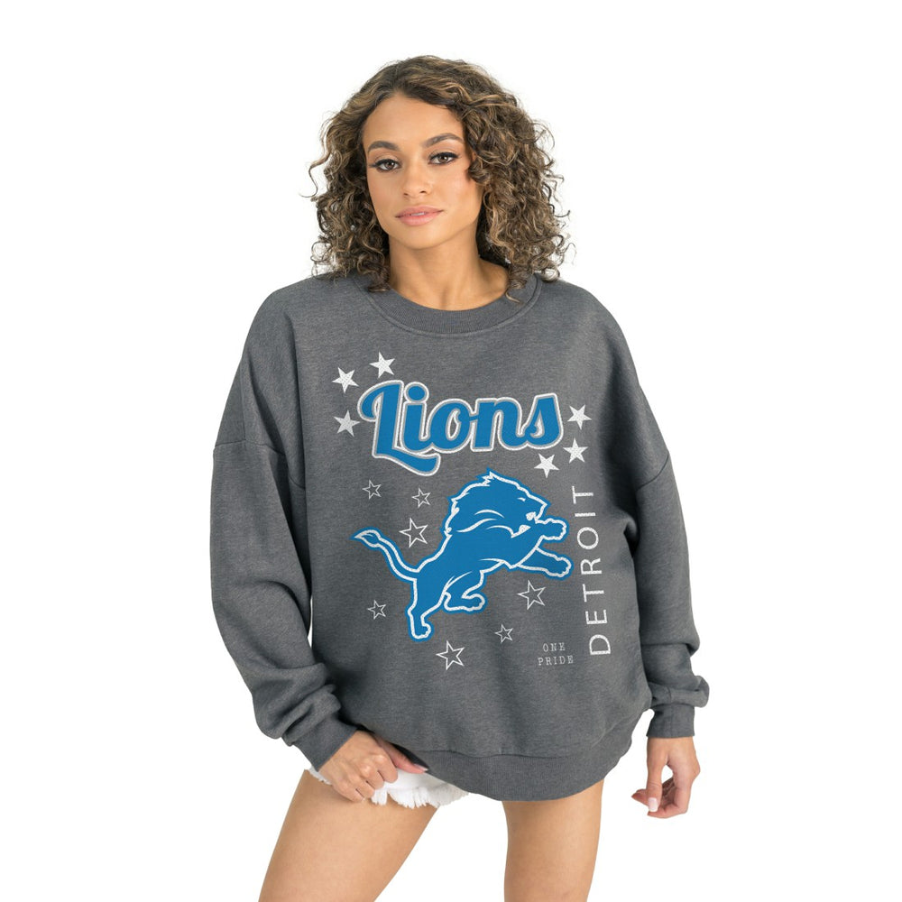 Detroit Lions Gameday Couture Women's Ready to Rumble Premium Fleece Pullover Sweatshirt | NFL Outlet