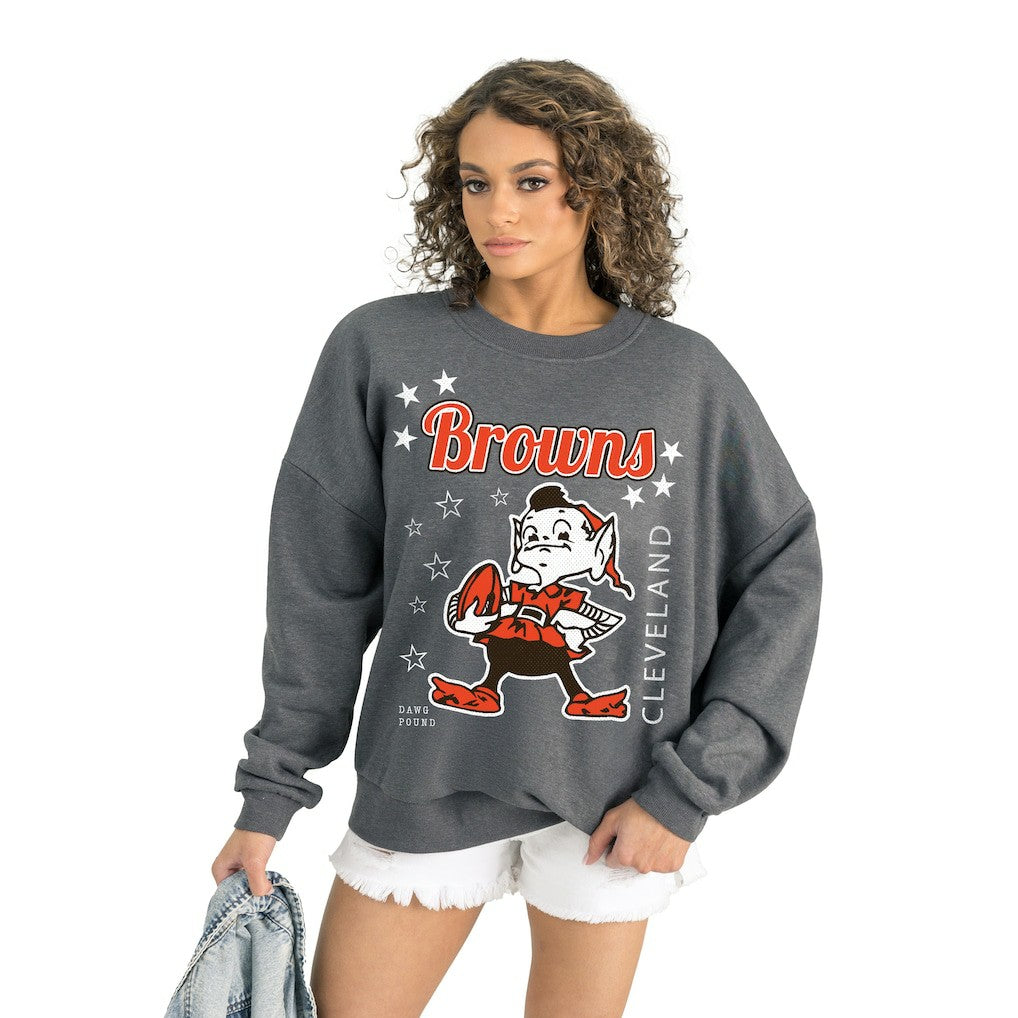 Cleveland Browns Gameday Couture Women's Ready to Rumble Premium Fleece Pullover Sweatshirt | NFL On sale