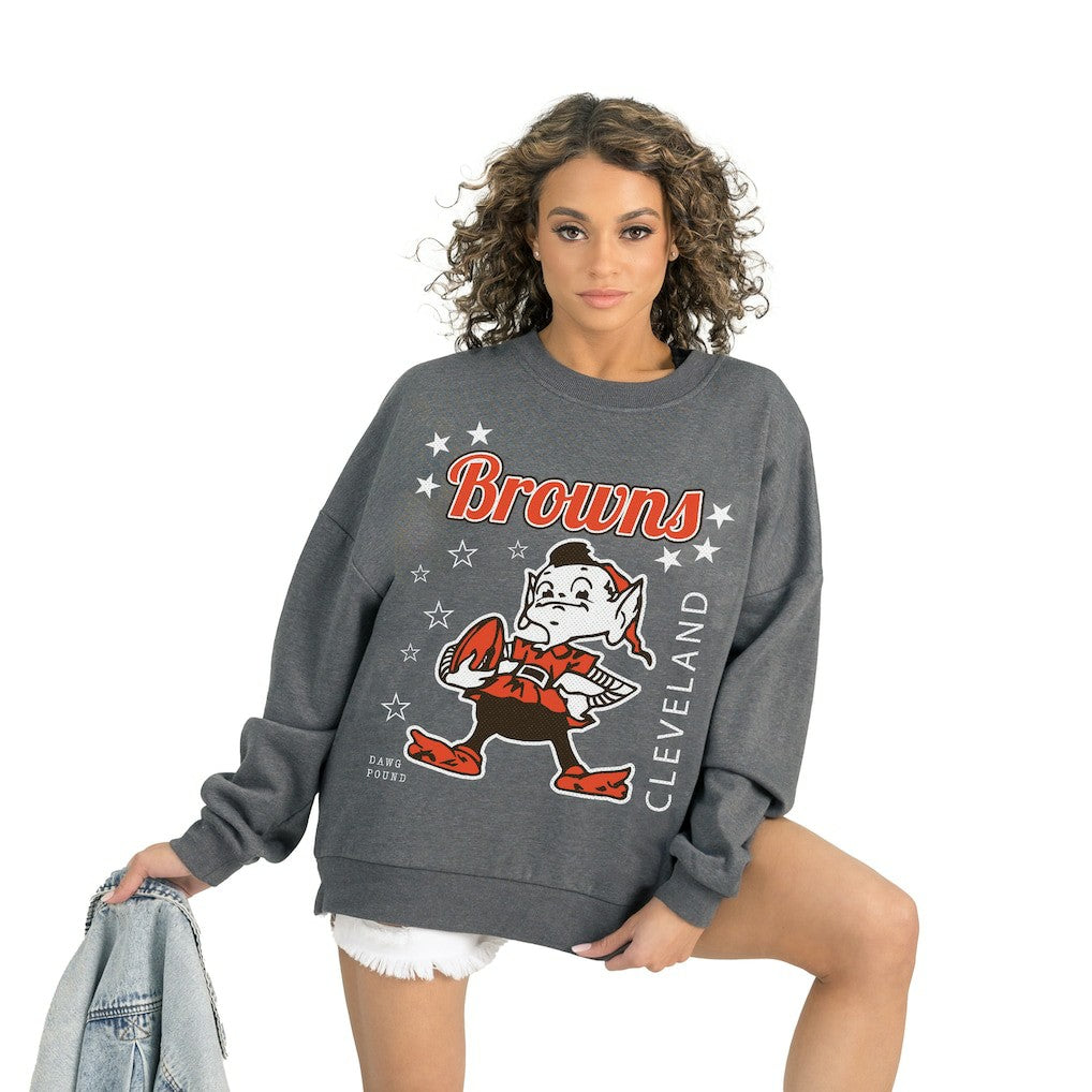 Cleveland Browns Gameday Couture Women's Ready to Rumble Premium Fleece Pullover Sweatshirt | NFL On sale