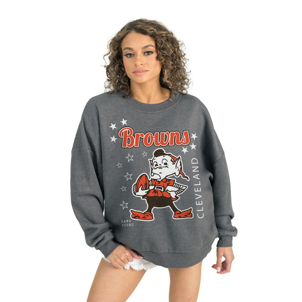 Cleveland Browns Gameday Couture Women's Ready to Rumble Premium Fleece Pullover Sweatshirt | NFL On sale