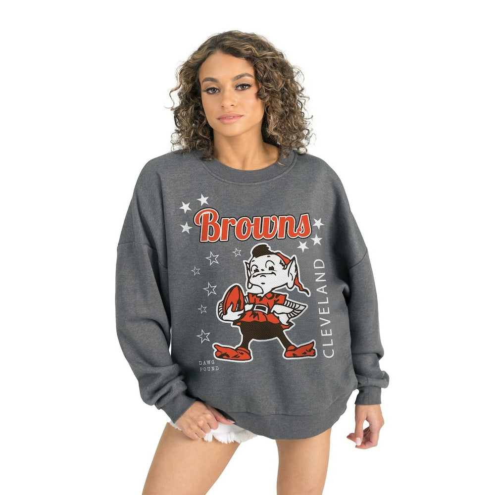 Cleveland Browns Gameday Couture Women's Ready to Rumble Premium Fleece Pullover Sweatshirt | NFL On sale