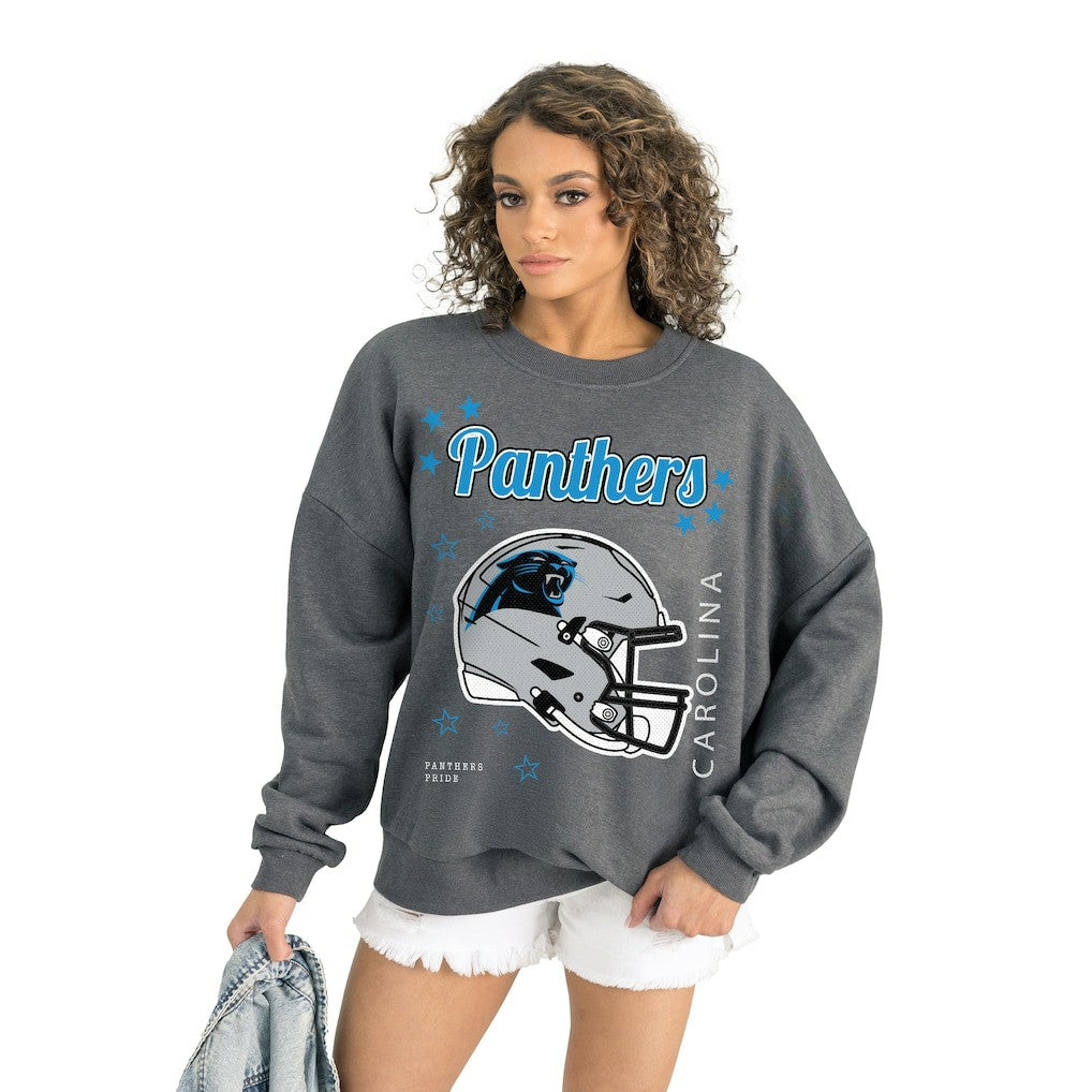 Carolina Panthers Gameday Couture Women's Ready to Rumble Premium Fleece Pullover Sweatshirt | NFL US