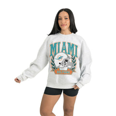 Miami Dolphins Gameday Couture Women's Heritage Premium Fleece Pullover Sweatshirt | NFL On sale