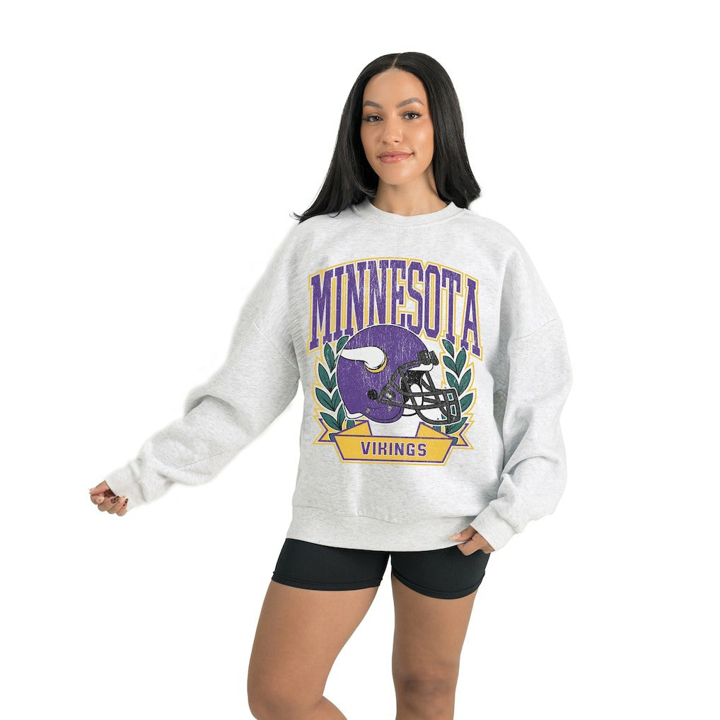 Minnesota Vikings Gameday Couture Women's Heritage Premium Fleece Pullover Sweatshirt | NFL New
